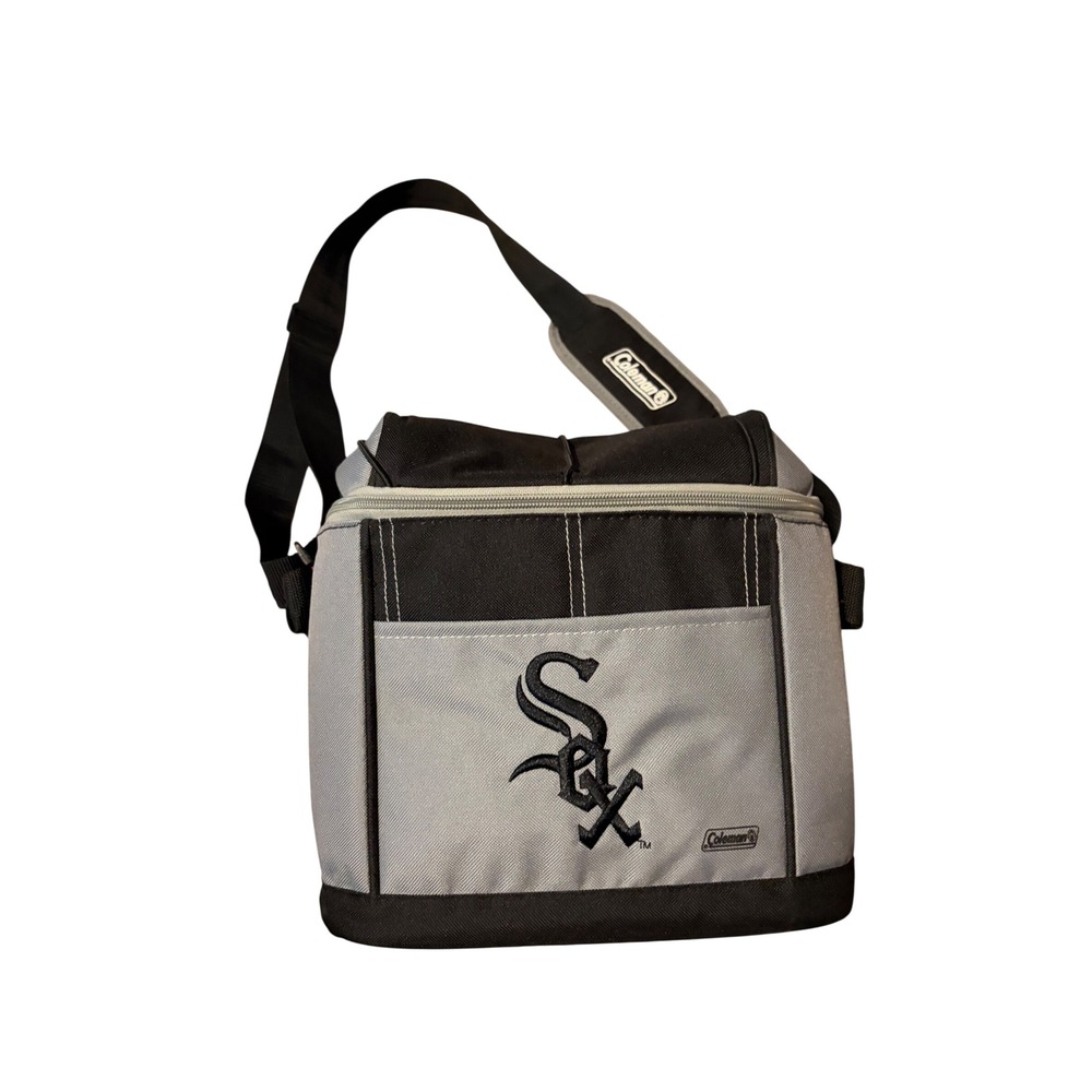 Coleman Cooler Bag Chicago White Sox MLB Insulated Black Gray Shoulder Strap